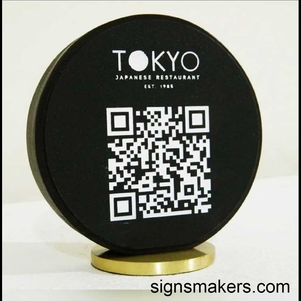 QR code & napkins holder signs makers lebanon